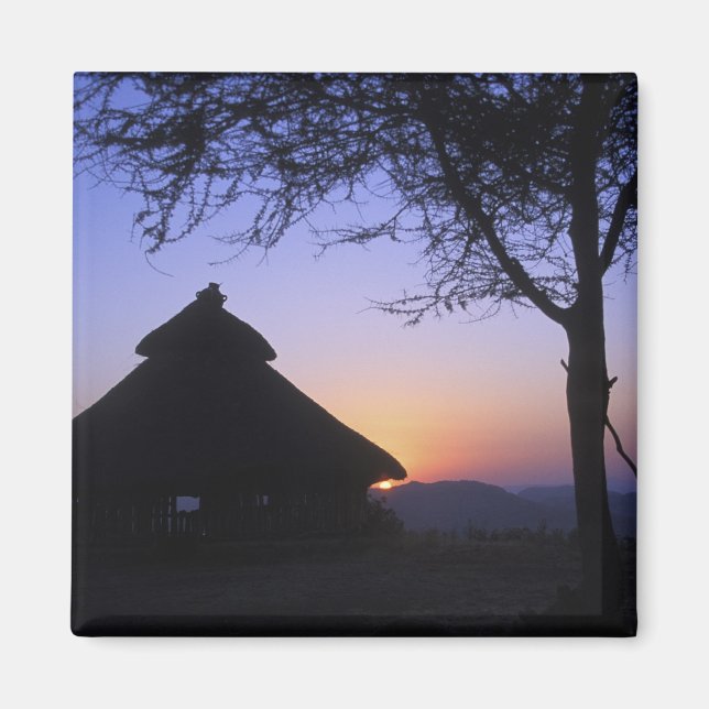 Imã África, Etiópia, Região do Rio Omo, Sunset sobre (Frente)