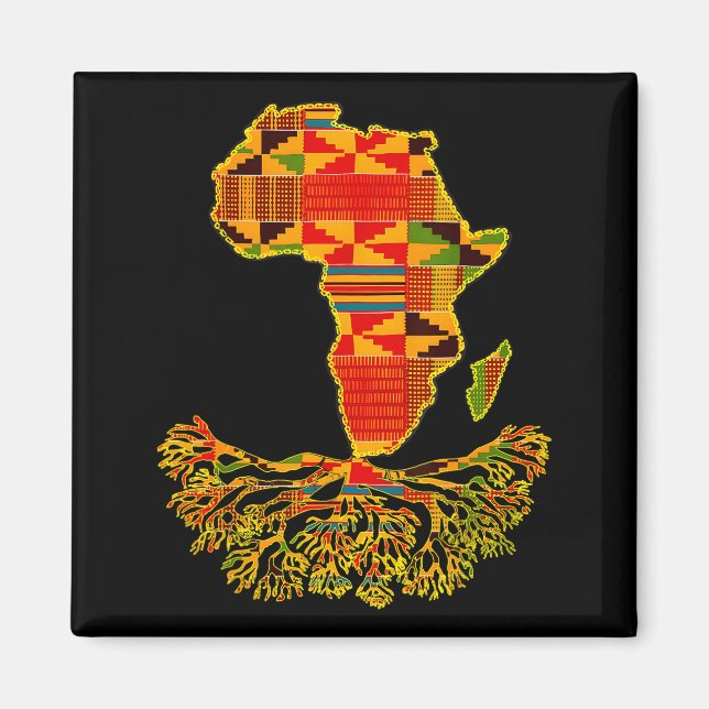 Imã Africa Map Traditional Kente Cloth African Roots C (Frente)