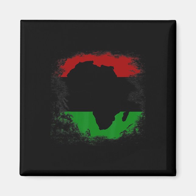 Imã África Sinalizador Africano Continente Mapa Pan-áf (Frente)