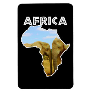 Ímã África Vida Selvagem Continente Elefante Azul Céu