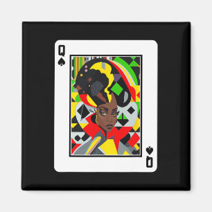 Imã African Queen Card Melanin Black Pride Blm Junetee