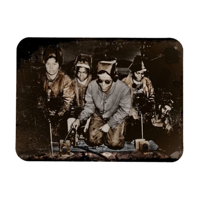 Ímã Afro-Americano Rosie Riveters WII (Horizontal)