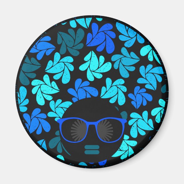 Imã Afro Diva Azul  (Frente)