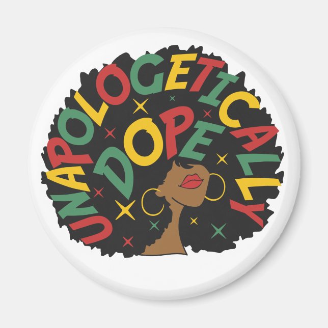 Imã Afro Negro Afro-se sem desculpas (Frente)