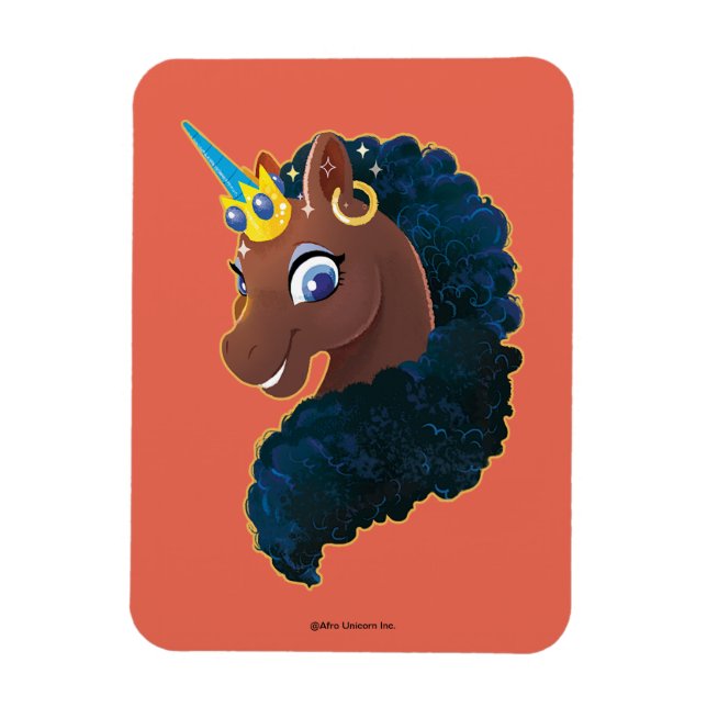 Ímã Afro Unicorn | Magia (Vertical)