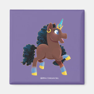 Imã Afro Unicorn   Magical Prancing
