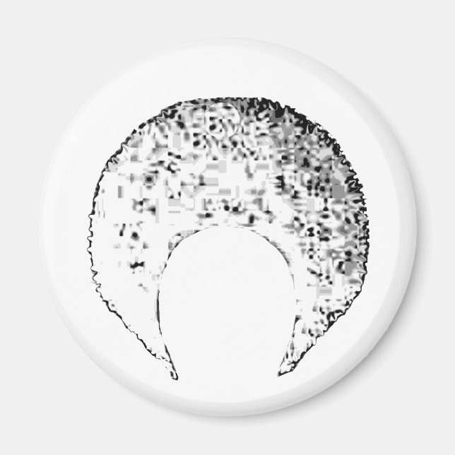 Imã Afro White O MUSEU Zazzle Dotou (Frente)