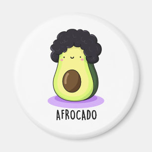 Imã Afrocado Engraçado Avocado Com Afro Pun