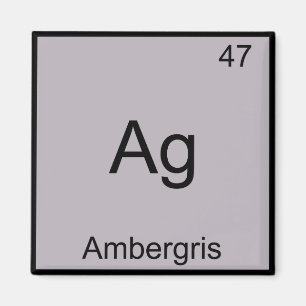 Imã Ag - Âmbar Gris Camiseta do Símbolo do Elemento de