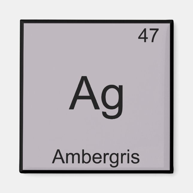Imã Ag - Âmbar Gris Camiseta do Símbolo do Elemento de (Frente)