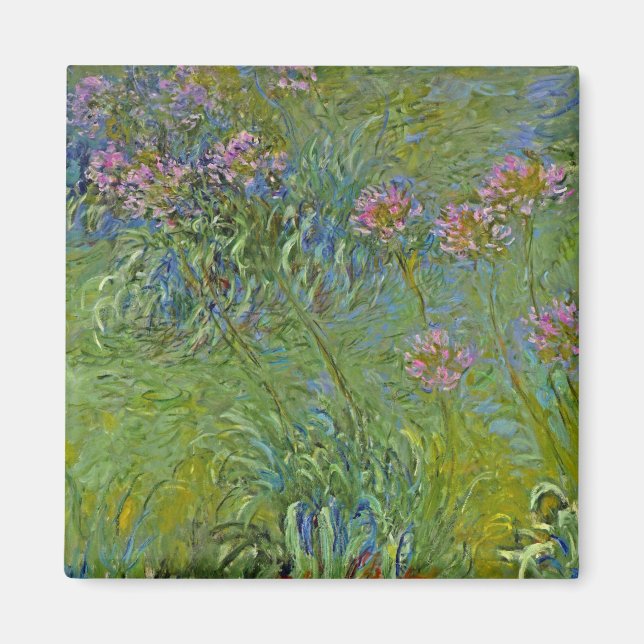 Imã Agapanthus Flowers (por Claude Monet) (Frente)