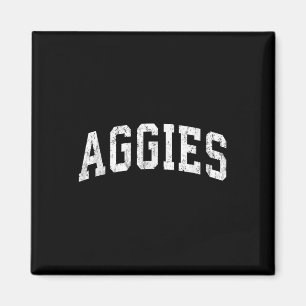 Imã Aggies Mascot Vintage Athletic Sports Name Design