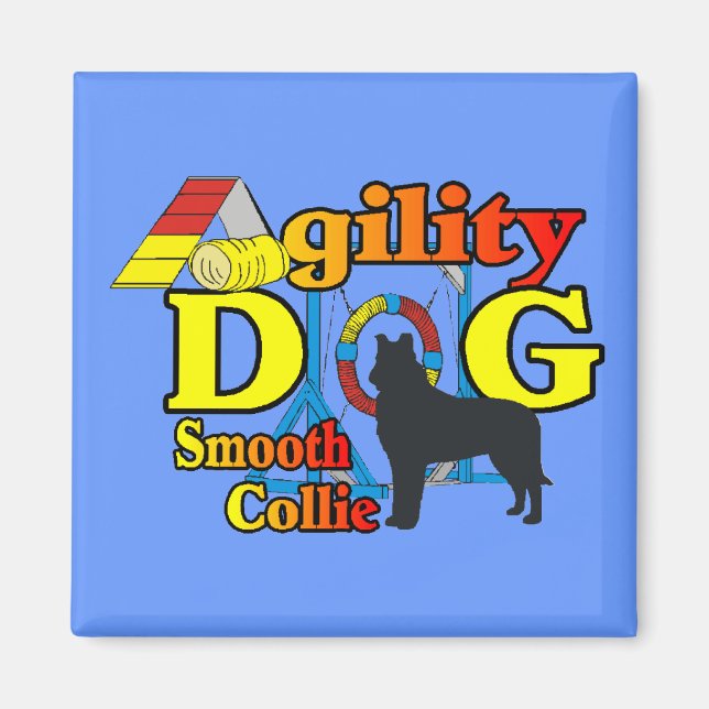 Imã agilidade de collie suave camisa presentes (Frente)