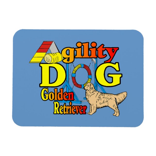 Ímã Agilidade do ouro Retriever (Horizontal)