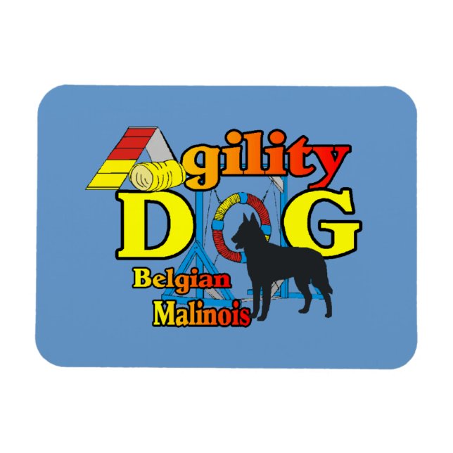 Ímã Agilidade Malinois Belga (Horizontal)