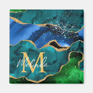 Imã Agitação da relva azul e verde