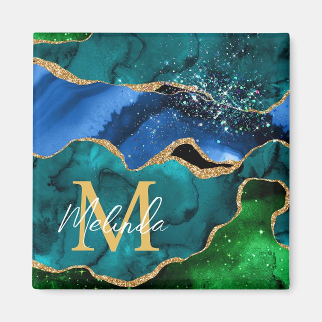 Imã Agitação da relva azul e verde (Frente)