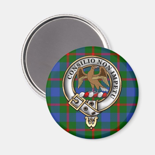 Imã Agnew Clan Crachá & Tartan Magnets (Front/Back)