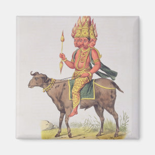 Imã Agni, deus do fogo, gravado pela torta de Charles