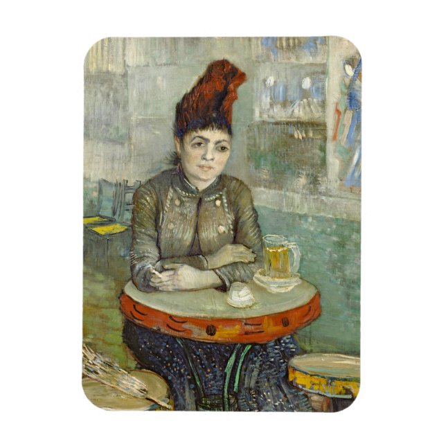 Ímã Agostina Segatori in Cafe du Tambourin by Van Gogh (Vertical)