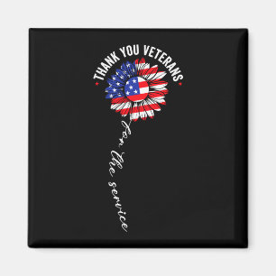 Imã Agradeça aos veteranos girassol bandeira dos eua m