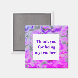Imã Agradecimento ao Professor Rosa Roxo Tie-Dye Obrig