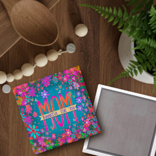 Imã Agradeço à Mãe Inspirividade Floral Bonito Rosa