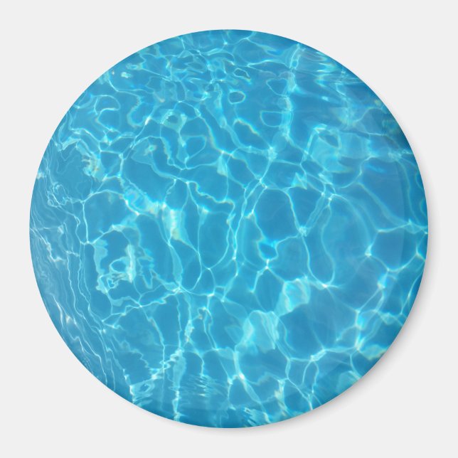 Imã Água de Piscina Azul Celeste Cristalina (Frente)