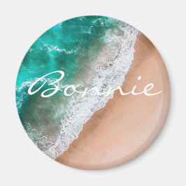 Imã Água do oceano de praia no verão tropical de areia