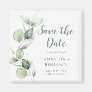 Imã Água-forte Eucalipto Casamento Salve a Data