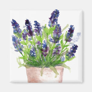 Imã Água-forte Floral Lavanda
