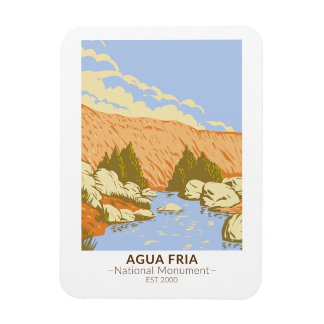 Ímã Agua Fria Monumento Nacional Badger Primavera Cany (Vertical)