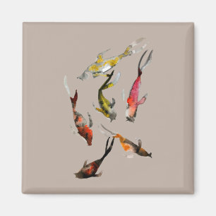 Imã Água, koi, vermelho-marrom