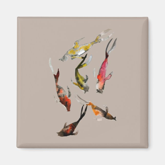 Imã Água, koi, vermelho-marrom (Frente)