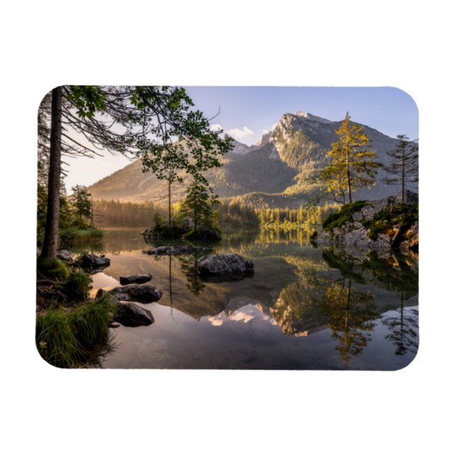 Ímã Água | Lago Hintersee Berchtesgaden Alemanha (Horizontal)