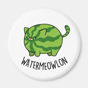 Imã Água-miau-lão Funny Watermelon Cat Pun