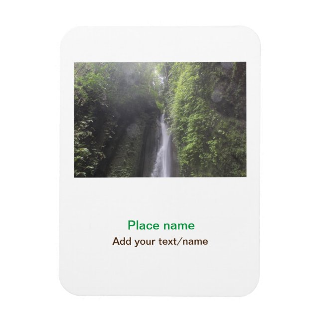 Ímã água oceano praia foto adicionar nome texto local  (Vertical)