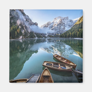 Imã Água Pragser Wildsee Dolomites Itália