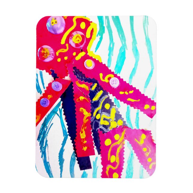 Ímã Água-viva verão colorido  (Vertical)