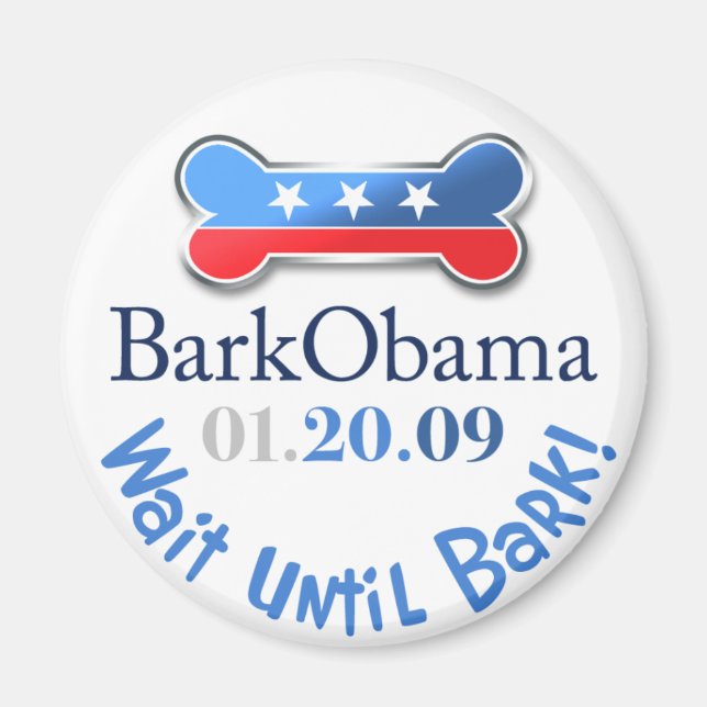 Imã Aguarde até latido ímã (Frente)