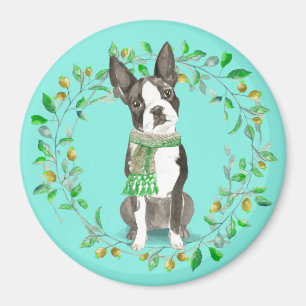 Imã Aguarela Boston Terrier Bestie