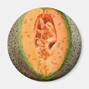 Imã Aguarela do Cantaloupe - ímã