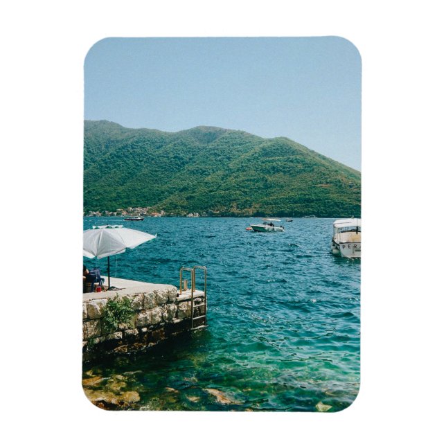 Ímã Águas turquesas do Perast - Montenegro (Vertical)