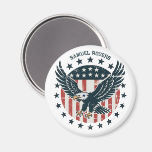 Imã Águia Americana Retrô