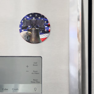Imã Águia Bald Americana, Bell e Flag