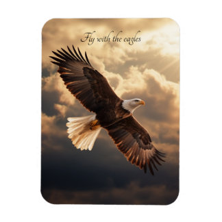 Ímã Águia Careca Golden Sunrise Citação Inspiradora