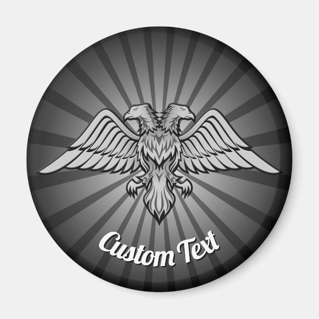 Imã Águia cinza com dois Cabeças (Frente)