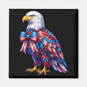 Imã Águia Coquete Patriótica EUA Bandeira Americana 4