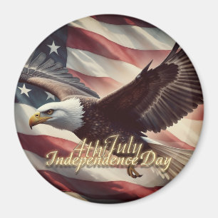 Imã Águia de 4 de Julho com Bandeira Americana