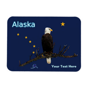 Ímã Águia E Bandeira Do Alaska